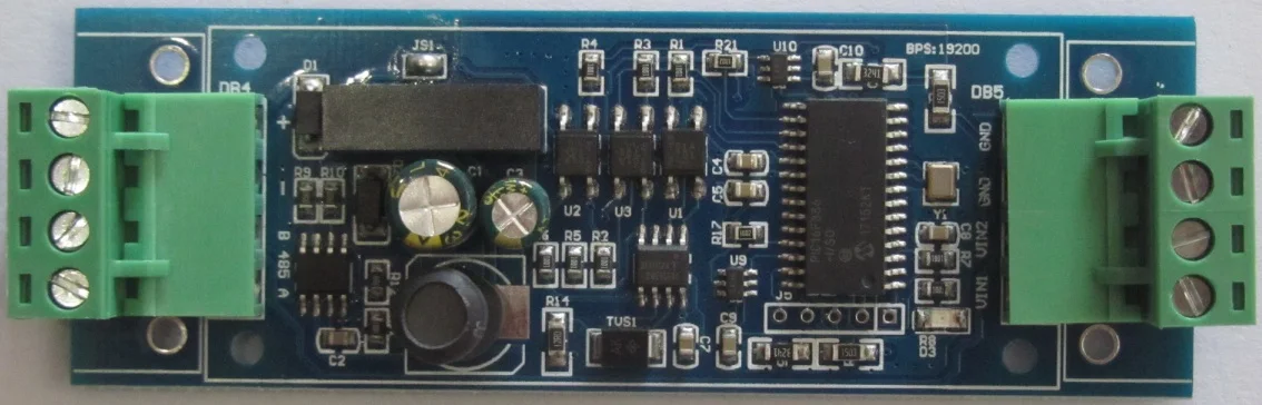 

2-канальный положительный и отрицательный модуль сбора напряжения 0-5 В/10 В/30 В/60 в, RS485