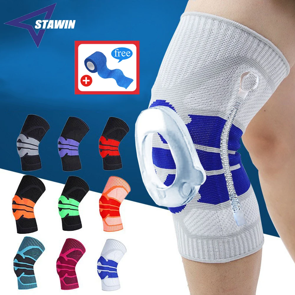 

Silicone Full Knee Brace Strap Patella Medial Support Dropshipping Compression Protection Sports Fitness Pads Running Basketball
