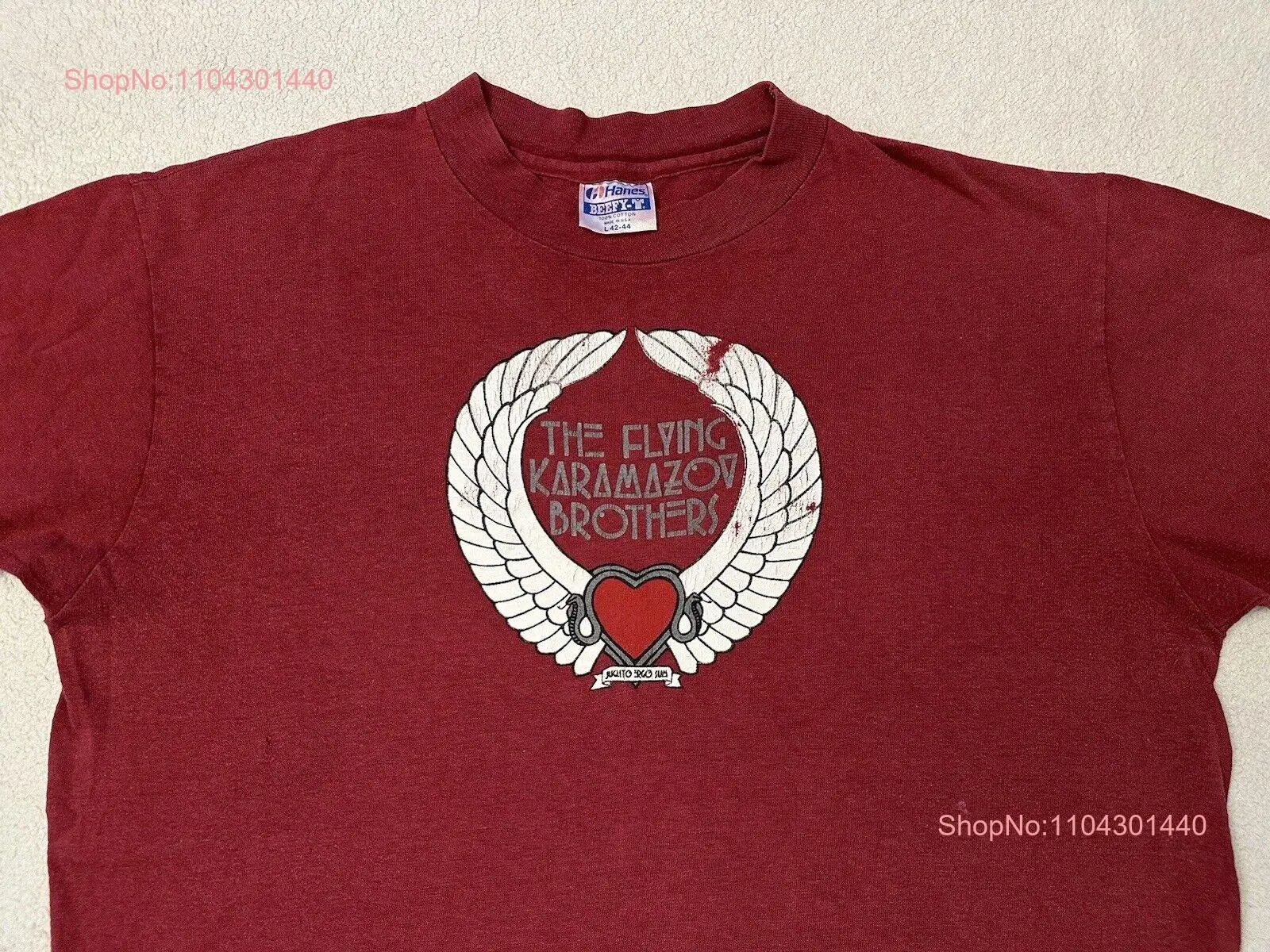 Винтажная футболка 80-х годов Flying Karamazov Brothers Juggling Comedy Act Show L с длинными или