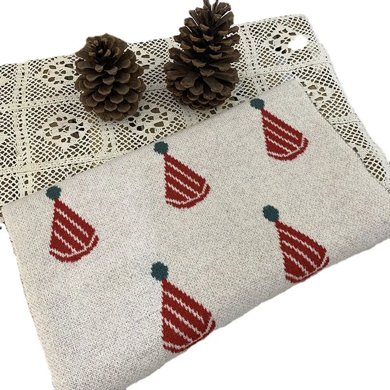 Рождественский красный шарф для женщин теплая осенне-зимняя версия вязаный пар