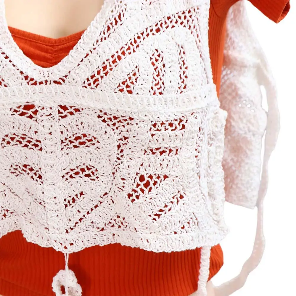 Летние майки с вышивкой пляжные Повседневные вязаные топы глубоким V-образным