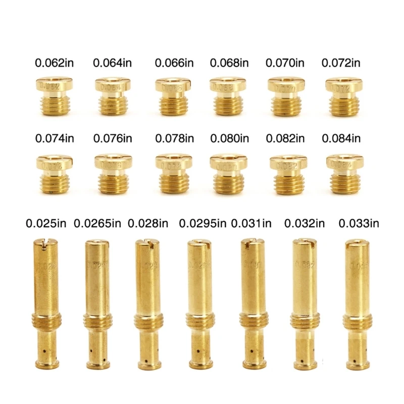 19pcs Stable-performance Intermediate 350995 Brass Carb Set Replacement Quality Brass fitting for EVO- TC- V-Twin J60F images - 6