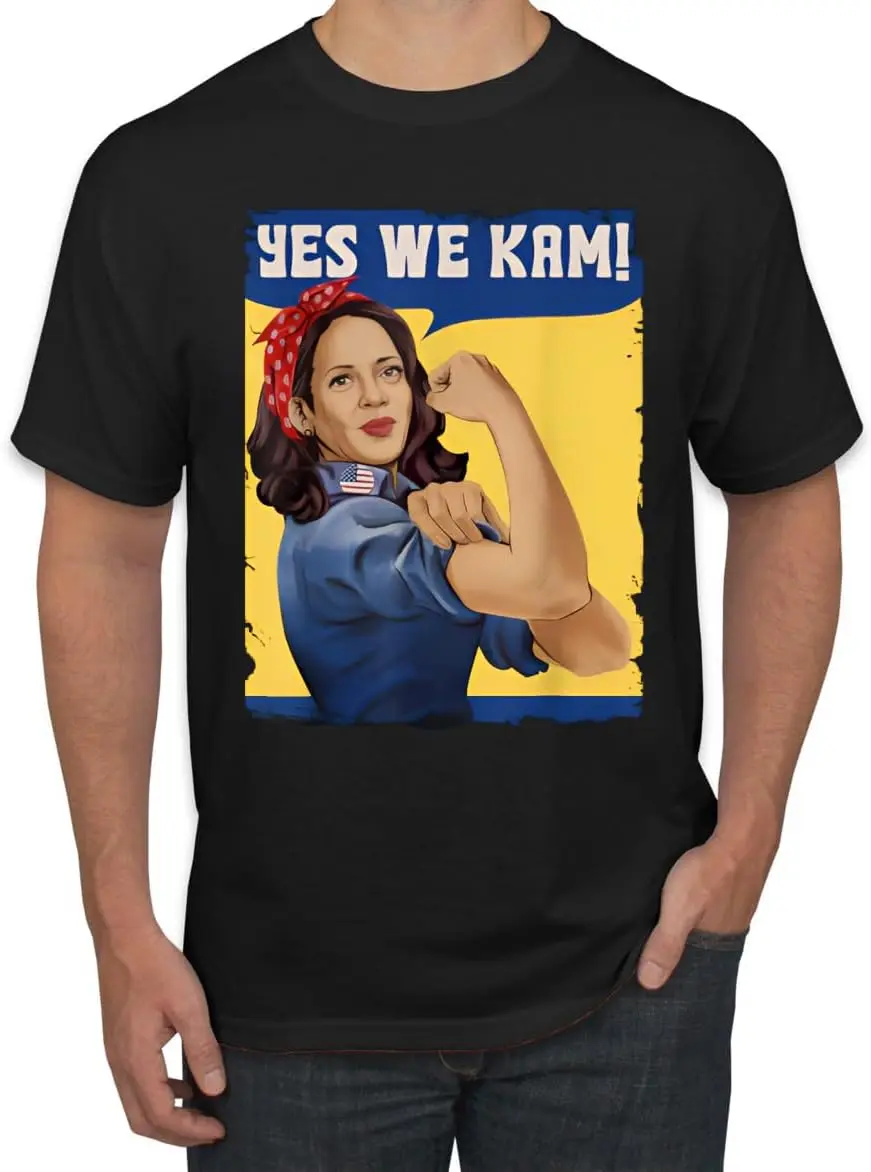 Да мы Кам | Забавный плакат с изображением Камалы Харрис 2024 Rosie The Riveter пародия