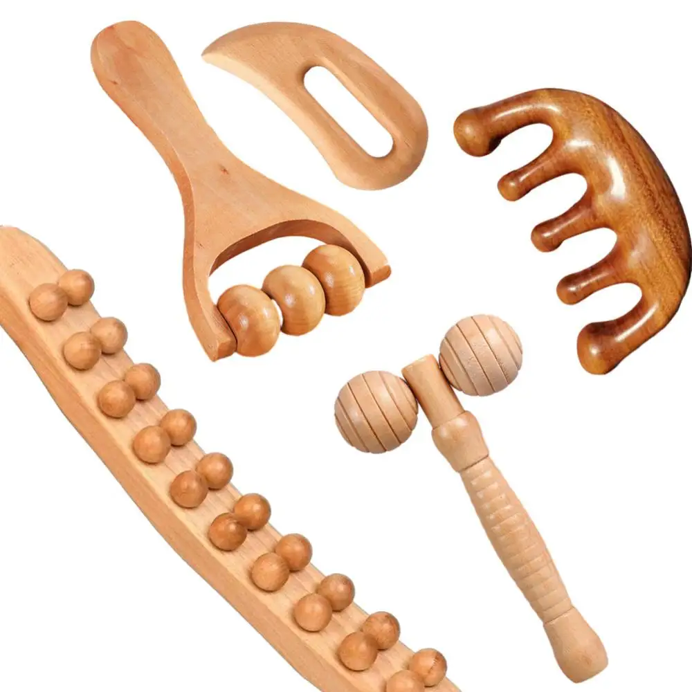

Carbonized Wood Scraping Revive Long Service Life Big Tooth Comb Promote Scalp Health Convenient Massage Roller Scraping Plate