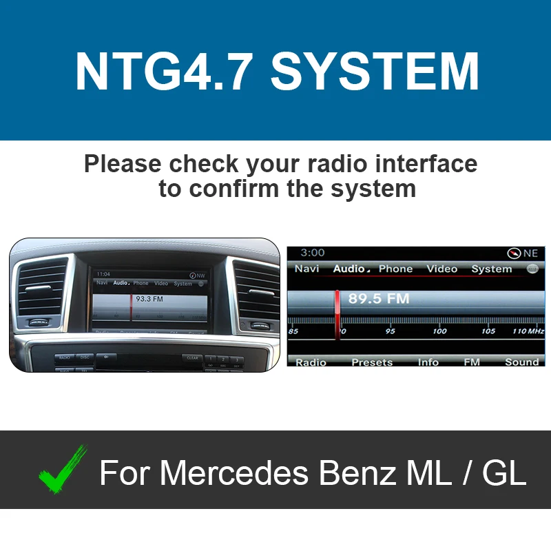 

Беспроводной CarPlay для Mercedes Benz ML GL W166 X166 NTG4.5/4,7 2012-2015, с функцией Android Auto Mirror Link AirPlay Car Play