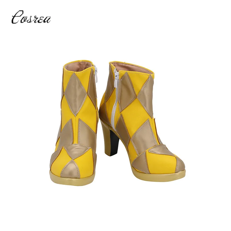 Ботинки на высоком каблуке женские ботинки для девочек птицы добыча клоун желтый