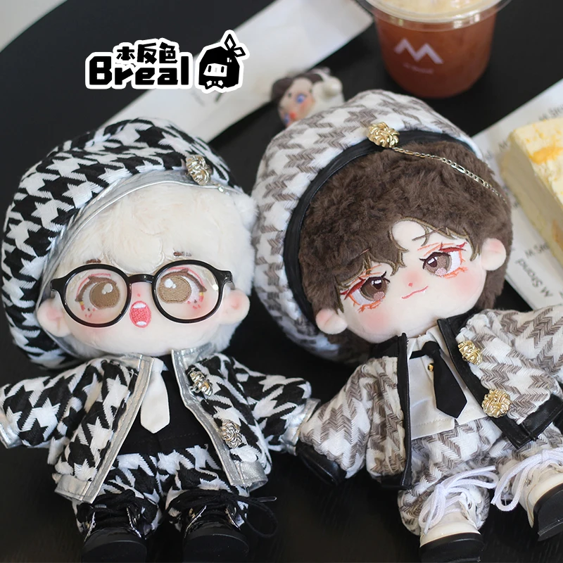 

Оригинальный модный костюм «гусиная лапка», красивый костюм джентльмена 20 см, плюшевая Одежда для куклы, милый подарок на день рождения, Kpop