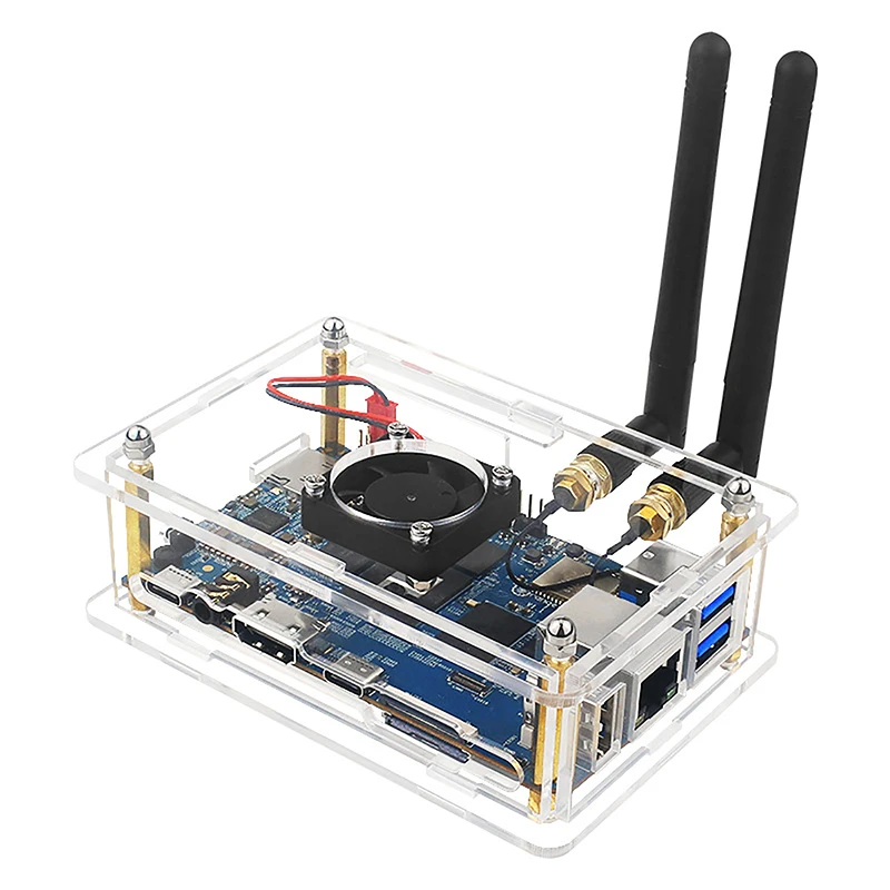 

Innovative Acrylic Protective Case Simple And Easy To Use Transparent Shell Box Optional Cooling Fan Heatsink For Orange Pi 5