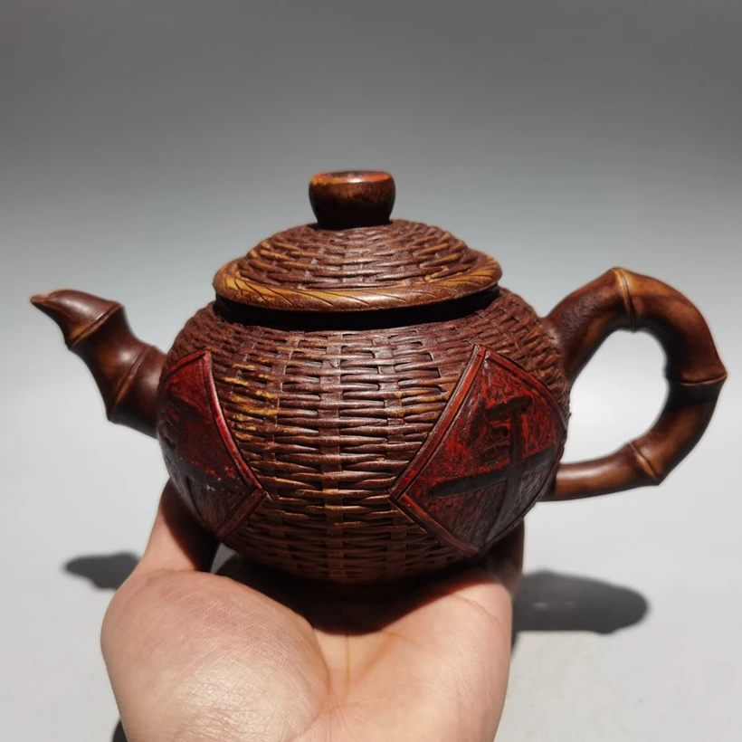 

Chinese Yixing Tea Pot Handmade Duan Clay Lettering Pot Zhang Guocai 450CC