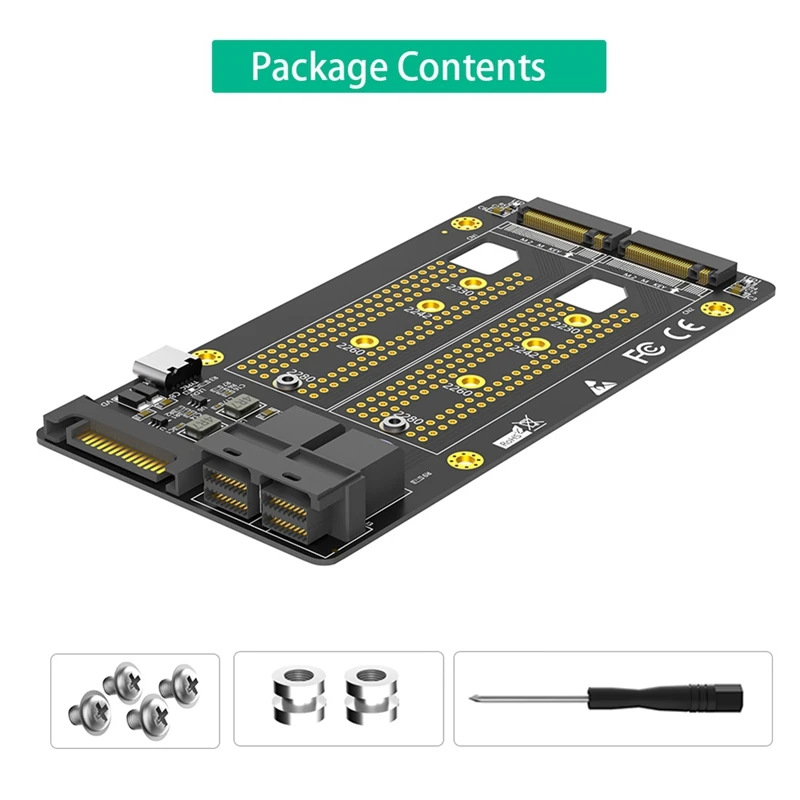Новая версия двойной M.2 NVME SSD для двух планшетов адаптер