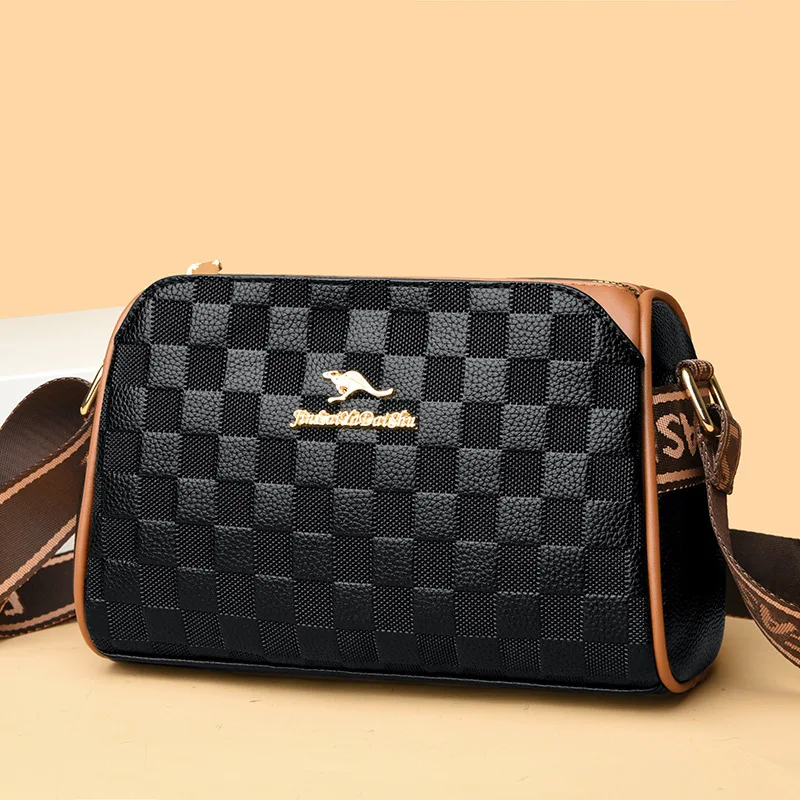 Женская маленькая сумка с широким плечевым ремнем2024Модная новая модная