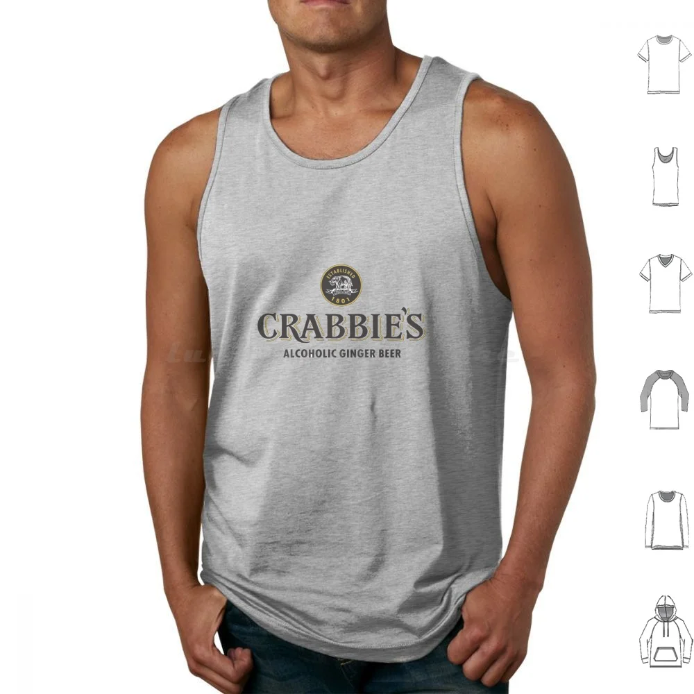 

Vintage Retro-The-Crabbies Ginger Brew Tank Tops Vest Sleeveless Beer Lager Pale Ale Crabbies Brewery Coffee Best Of Affligem