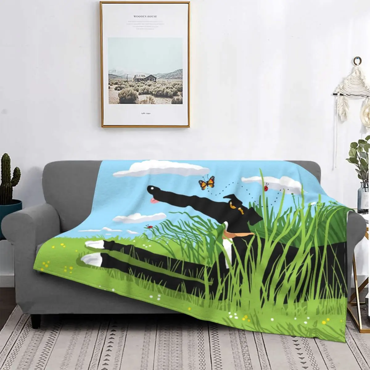 

Greyhound Knitted Blanket Skipworth Whippet Lurcher Dog Galgo Flannel Throw Blanket Airplane Travel Lightweight Bedspread