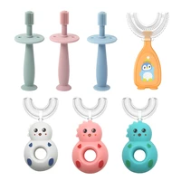 1pc kids soft silicone training toothbrush u shape baby children dental oral care tooth brush tool baby 360 degree kid tooth bru
