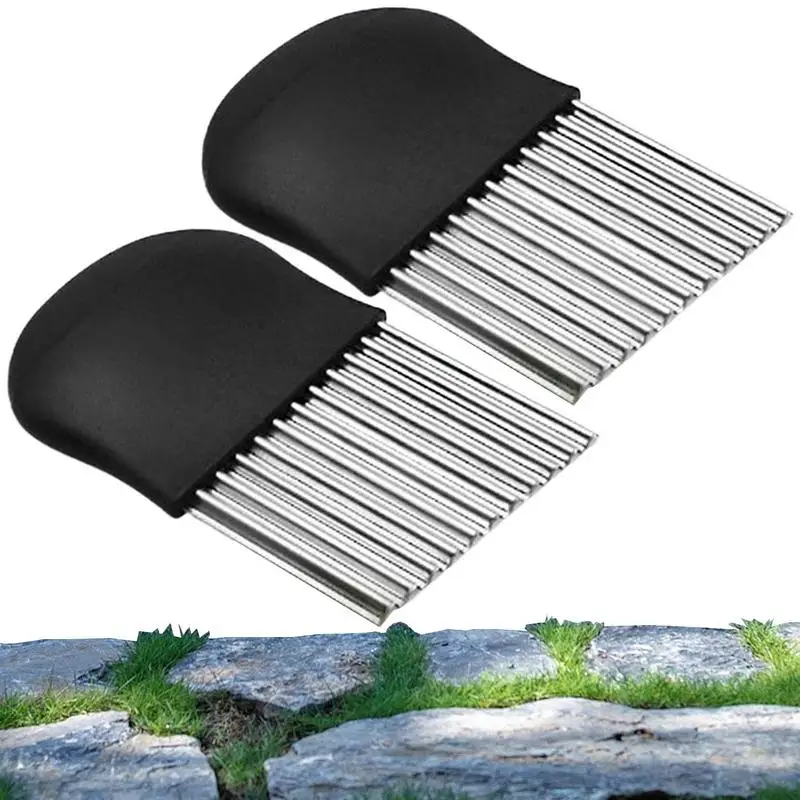 

Weeder Tool Stainless Steel Weed Cutter Grass Puller Cleaning Gadget Manual Brush Root Extractor Tool For Lawn Yard Gardening