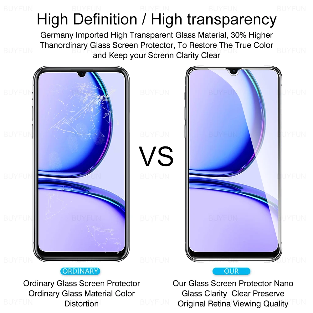 4 шт. закаленное стекло для Realme C53 C 53 защитное realmeC53 63 61 Защита экрана realme C63 C61 Narzo N63
