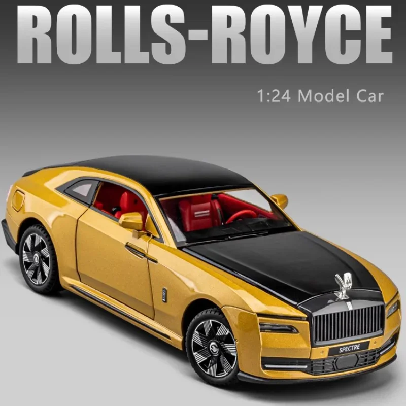 Новая 1:24 модель автомобиля из блестящего сплава Rolls-Royce имитация звука и света