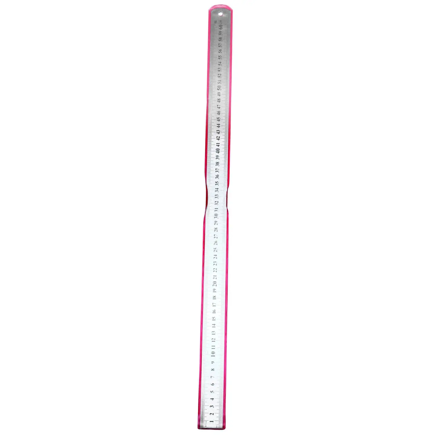

Stainless Steel Double Side Measuring Straight Edge Ruler 60cm/24", Silver