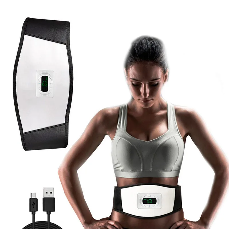 

EMS Abdominal Toning Belt Muscle Stimulator Vibration Abs Trainer LCD Waist Belly Body Slimming Training Home Workout Equiment