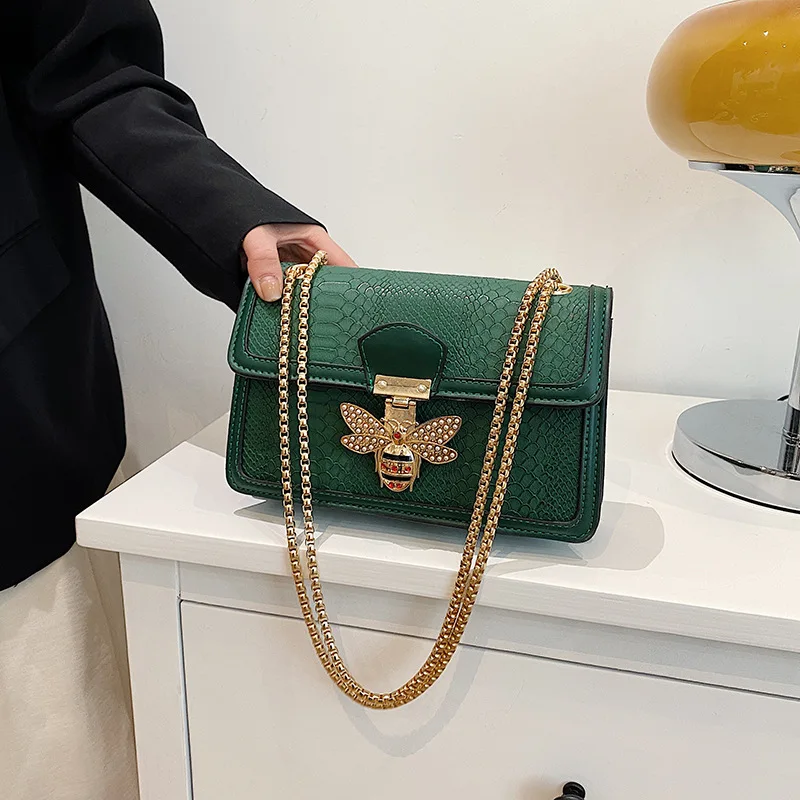 

Luxury Handbags For Women Crossbody Bags bee Lock Tote Casual Brand Crocodile Print Leather Handbag Ladies Bag