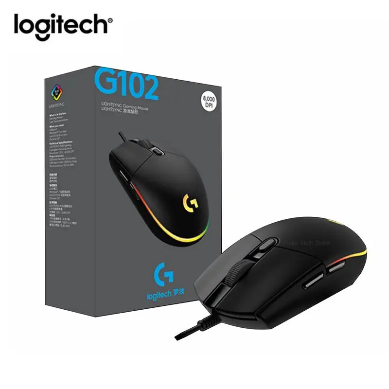 

Мышь Logitech G102 Проводная игровая с подсветкой, 100% оригинальная