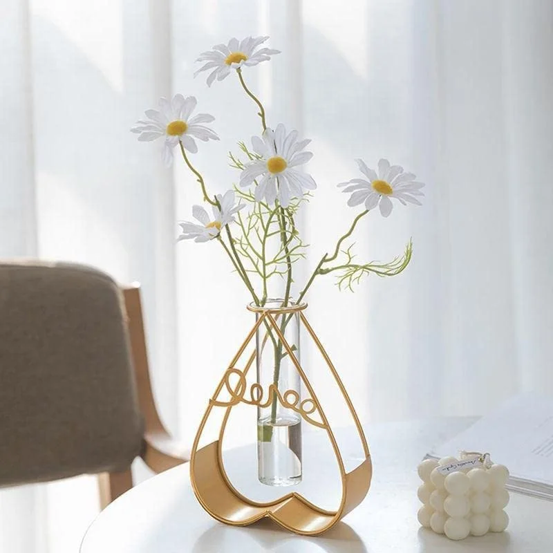 

Artistic Style Creative Hydroponic Test Tube Vase Simple Desktop Decoration Living Room Dried Flower Table Decoration Gift