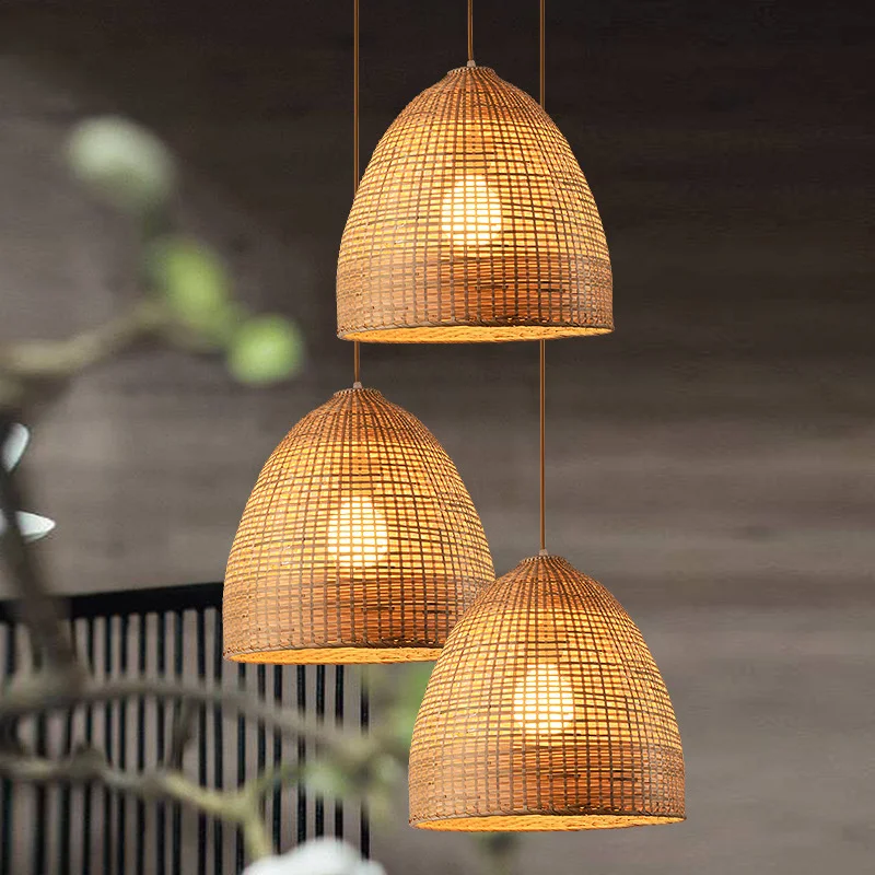 

Creative bamboo chandelier restaurant in Zen Hall