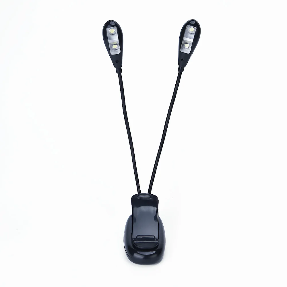 

Rechargeable Book Light 4 Led Reading Light Clip-On Light Lamp Desk Table Lamp for Piano Music Light Easy Clip Reading Bed Lamp