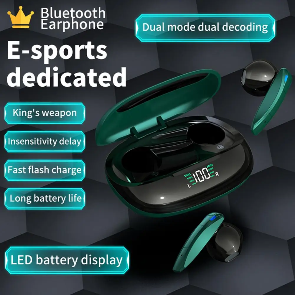 

Bluetooth-compatible 5.1 Wireless Headset Nfc Voice Control Low Latency Dual-mode Sports Gaming Headset