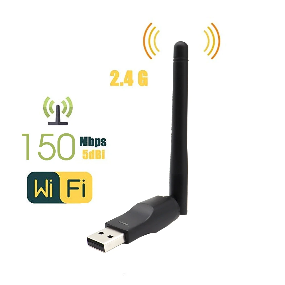 Беспроводная сетевая карта MT7601 150 Мбит/с мини USB Wi-Fi адаптер LAN приемник донгл