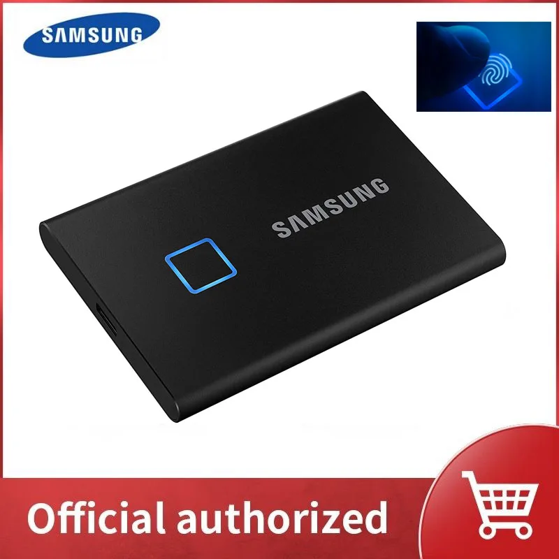 

Samsung T7 Touch Portable SSD 2TB 1TB 500GB Safe External State Drive With Fingerprint Recognition Unlock TypeC USB3.2 Gen2 PSSD