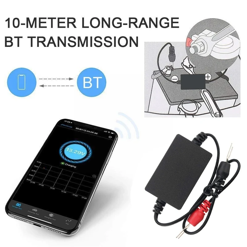 Монитор аккумулятора BM2 тестер напряжения 12 В Bluetooth 4 0