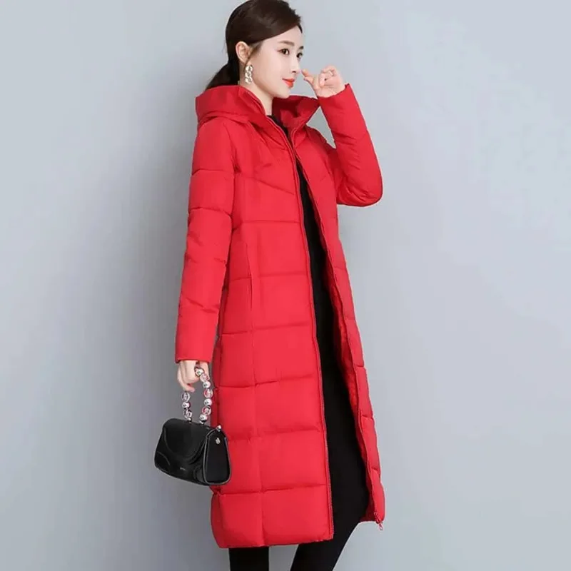 

Winter Jacket Women Long Down Jackets Warm Hooded Parkas Large Size 5xl Female's Thick Quilted Cotton Coats 2023