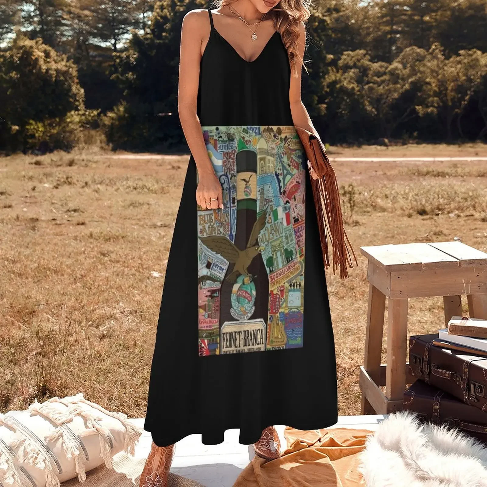 Branca branca Платье без рукавов Женское длинное платье Бандажное