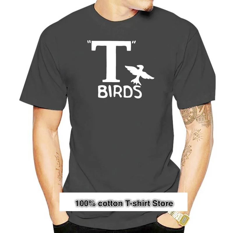 

Camiseta de T Birds черная смазка для мужчин, chaqueta t-bird John Travolta переносная Ночная сорочка для оленя
