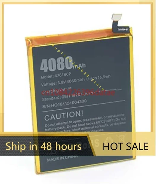 3.8V 15.5wh 4080mAh 476180 P аккумулятор для мобильного телефона Doogee Vernee T3 Pro сменный