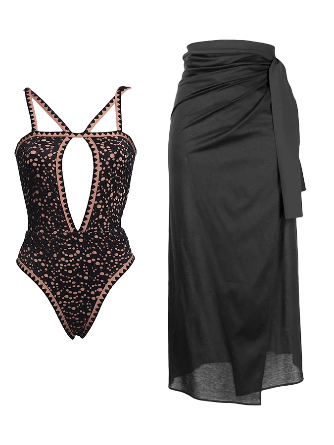 

Leopard Print Cutout Beachwear 2023 Women's Fashion Swimwear Summer One Piece Swimsuit and Cover-Up Beach Style Bathing Suits