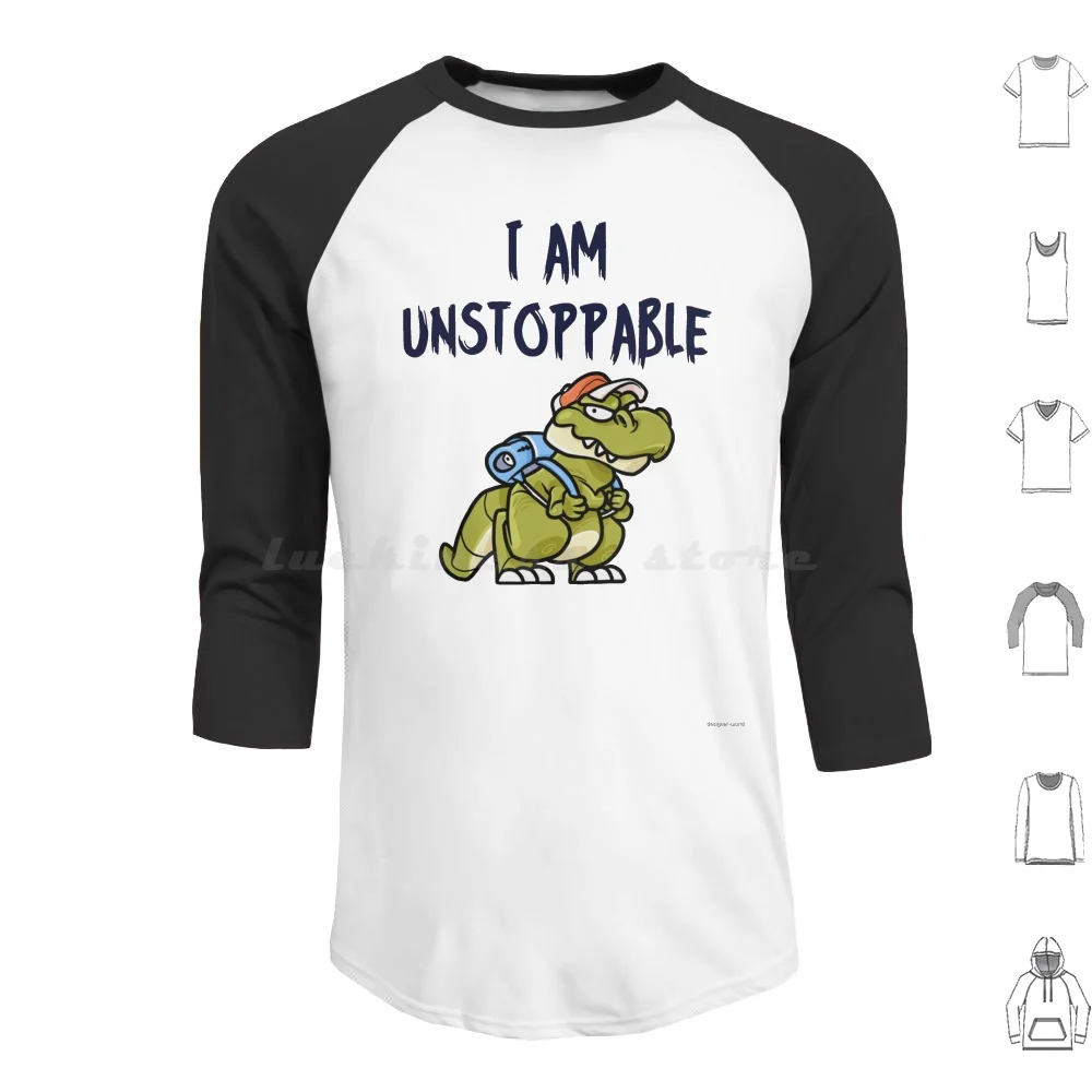

Забавная Толстовка I Am unstop T-Rex, хлопковая толстовка с длинным рукавом, динозавр, динозавр, тирекс, я неостанавливаемый Рекс, трекс