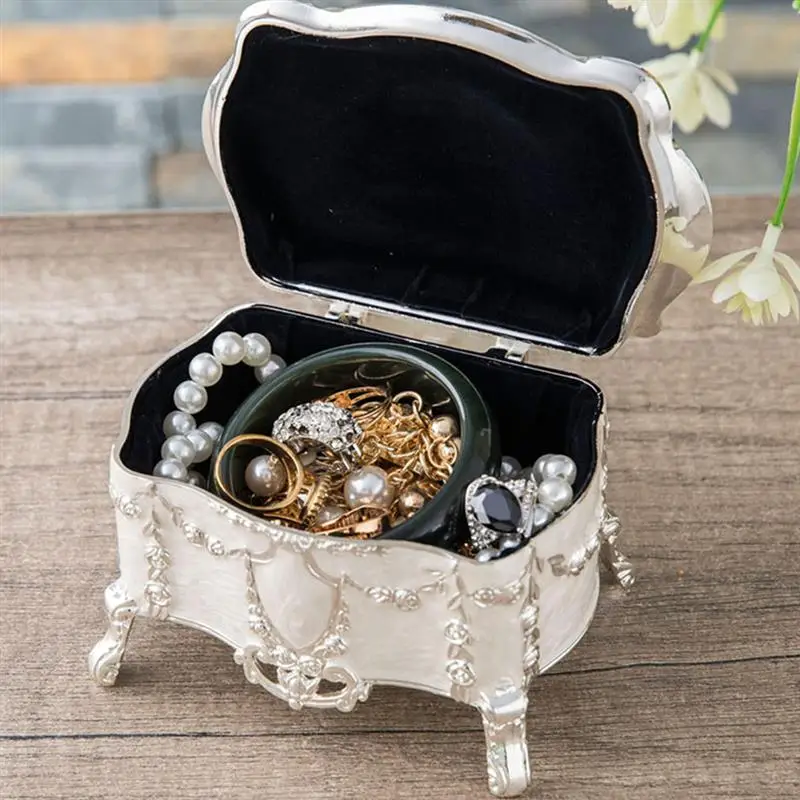 

Vintage Jewelry Box European Style Elegant Jewelry Crafts Box Home Decoration