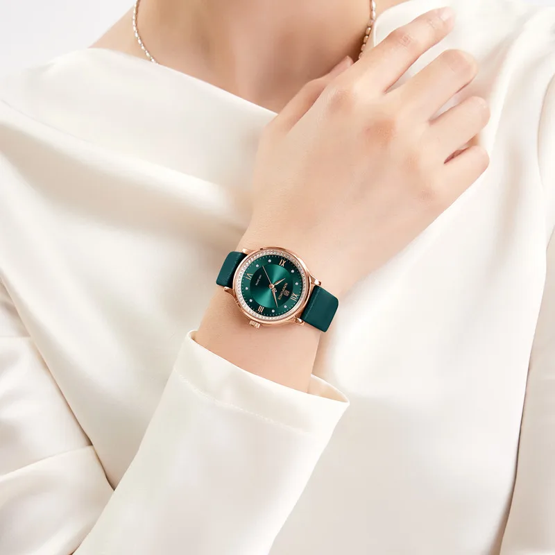 NAVIFORCE Women Watch Fashion Simple Lady Waterproof Quartz Leather Bracelet  Wristwatches Girlfriend Gift Relogio Feminino