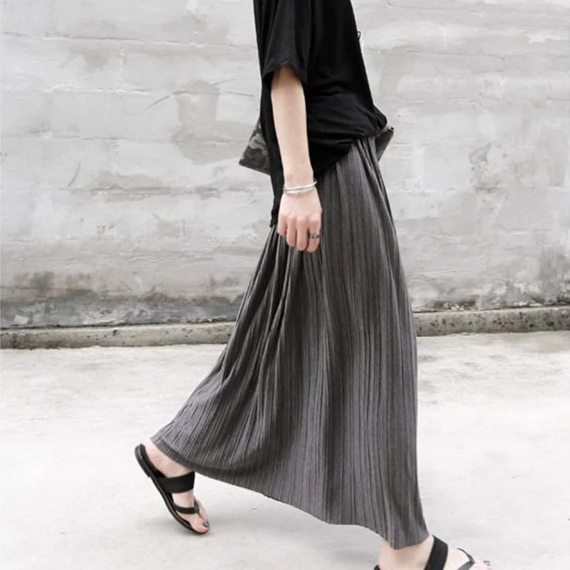 

Skirt Women's Fashion 2023 New Women's Modal Cotton Pleated Skirt Retro High Waist Skirt Organ Skirt Large Swing Long Skirt