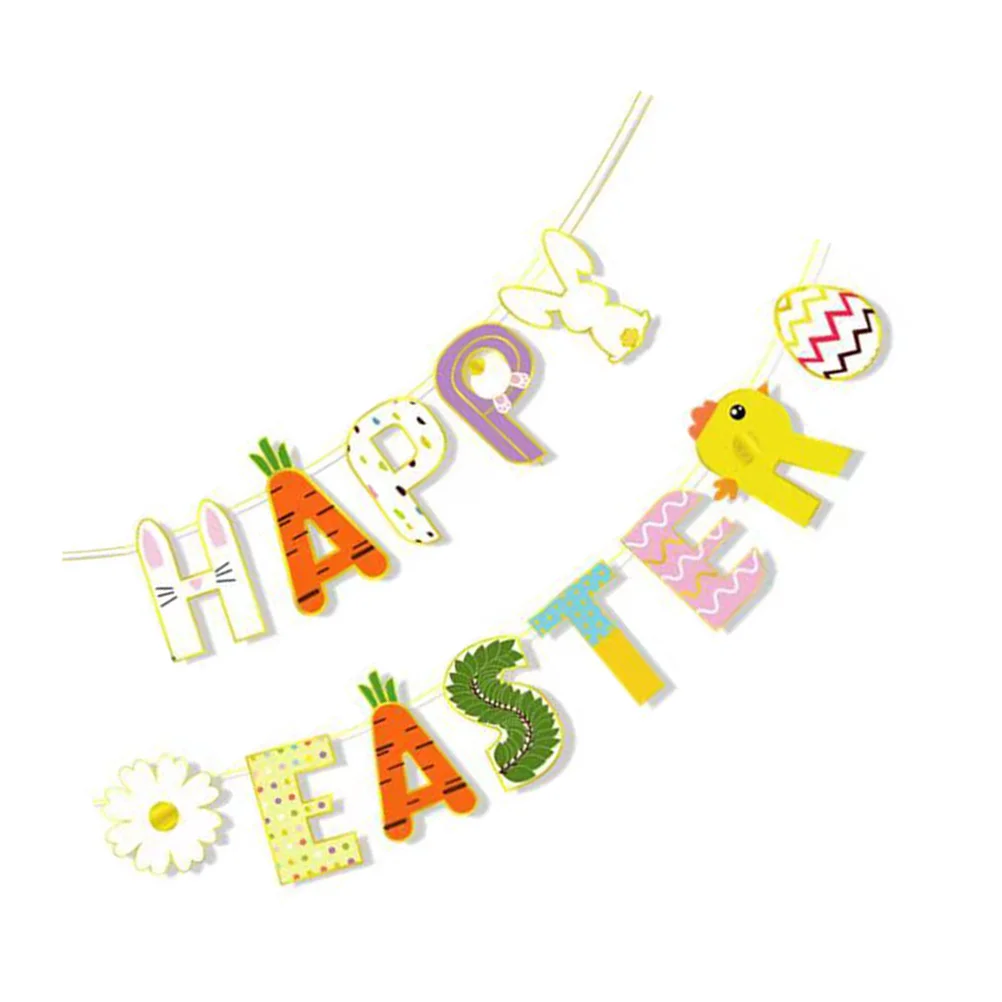 

Easter Banner Decoration Homedecor Centerpieces Happy Ornament The Decorative Hanging Themed Design