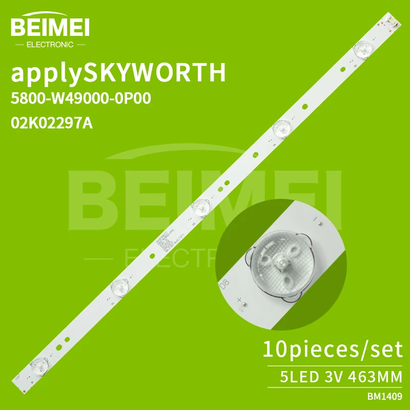 Светодиодные ленты для подсветки телевизора 5800-W49000-0P00 02K02297A подходят Skyworth 49E5ERS