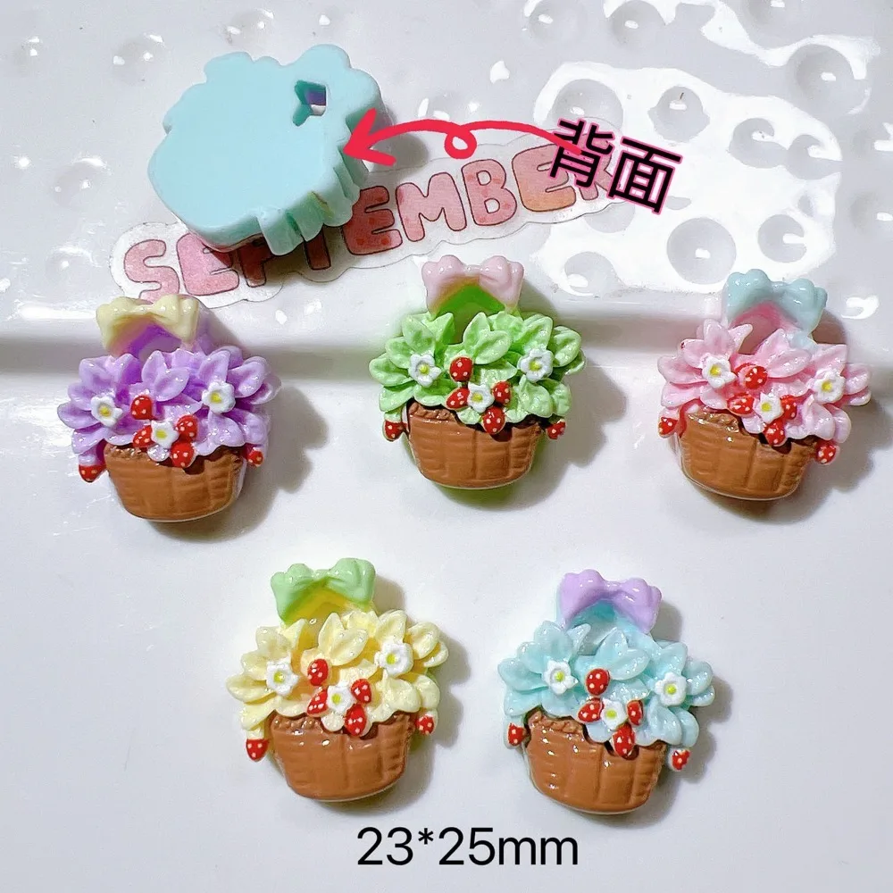 

Кавайные цветочные кабошоны из смолы