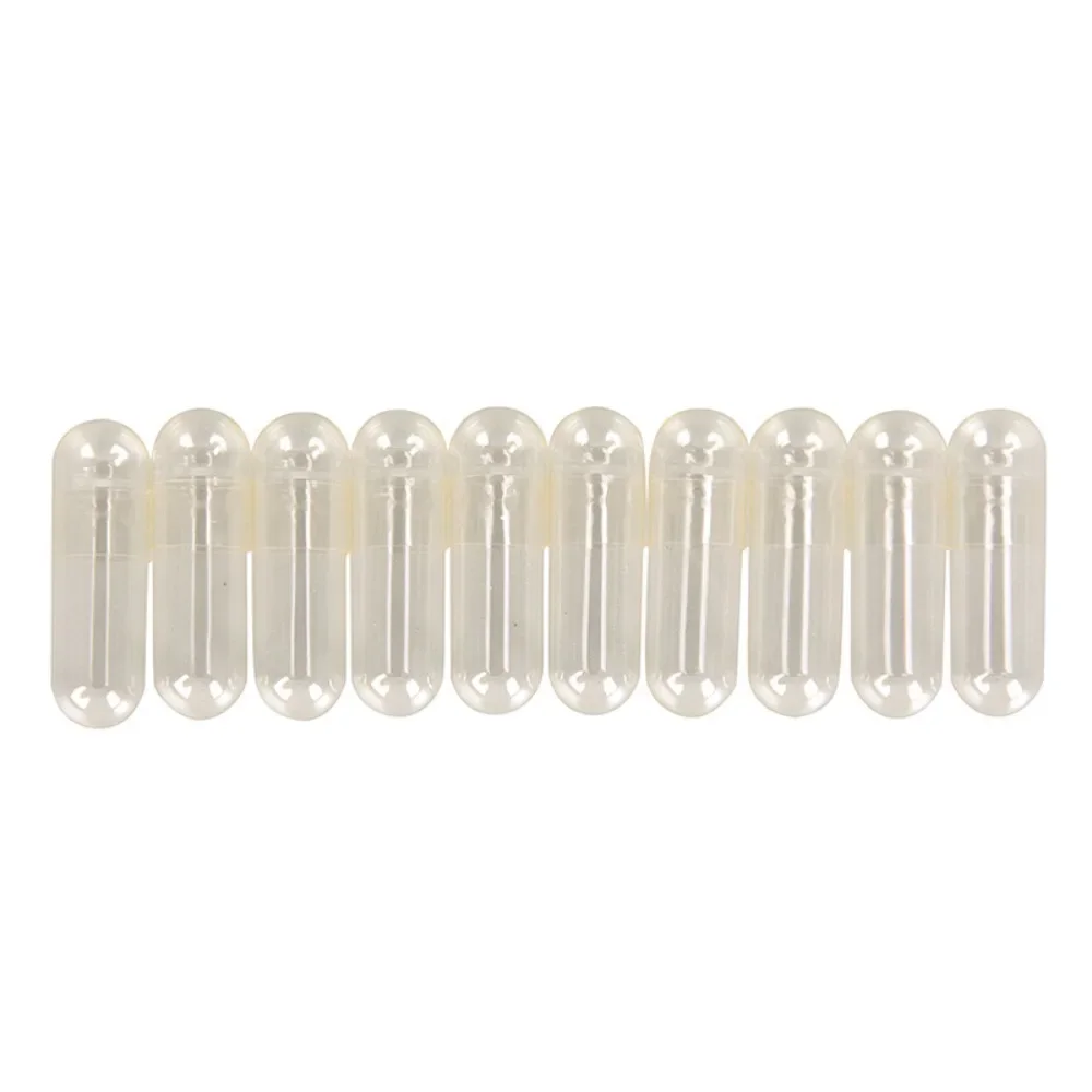 100 шт./пакет несколько прозрачных полых капсул растворимых в желудок цвет корпуса