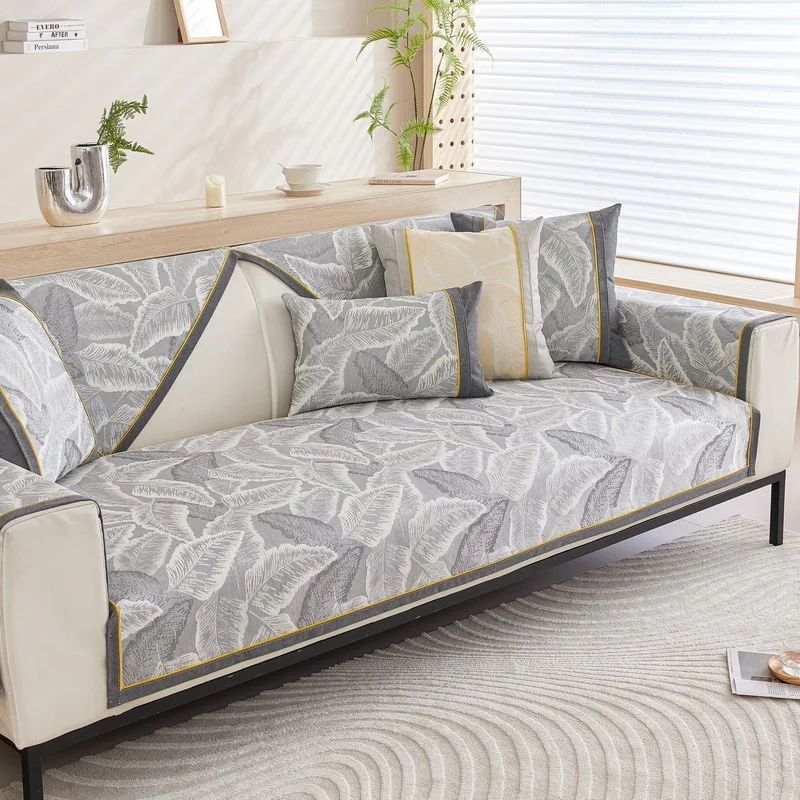 

Cooler Print Sofa Cover Ice Silk Washed Living Room Non-Slip Sofa Armrest Back Cover No Fading No Pilling Furniture Protection