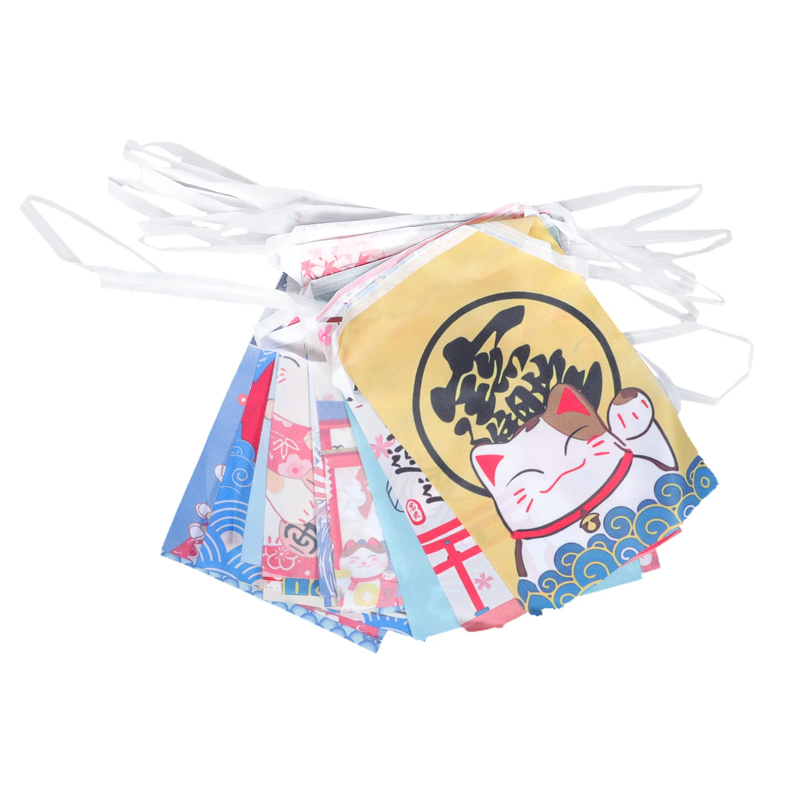 

Banner Japanese Cat Flag Bunting Restaurant Lucky Hanging Birthday Maneki Neko Fortune String Izakaya Garland Luck Ornament