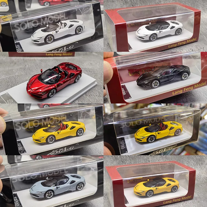 Фото Коллекционная модель автомобиля Ferrari SF90 Hardtop Convertible из литого металла в масштабе 1:64, игрушка, подарок, сувенир, для демонстрации №1