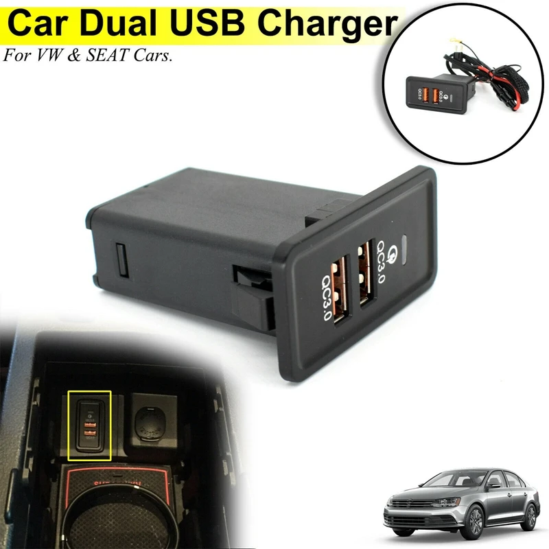

Автомобильное зарядное устройство с двумя USB-портами, 12 В