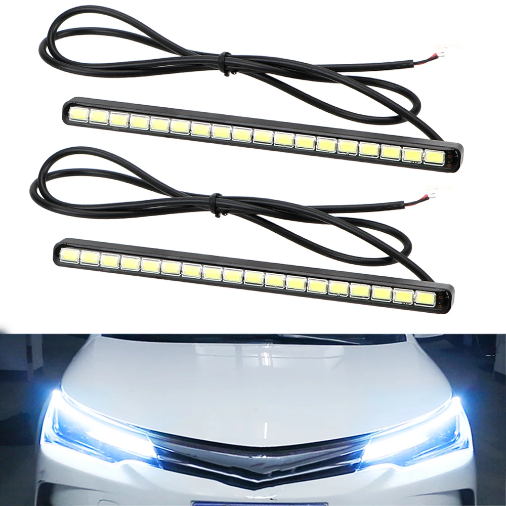 DRL DC 12V автомобильный Стайлинг дневная фотолампа светодиодный водонепроницаемый
